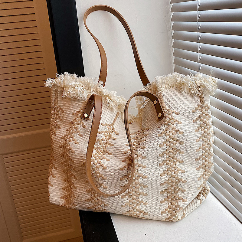 Linen Bag Bulk - Glmahua lässige Top-Griff-Taschen große Einkaufstasche Strand