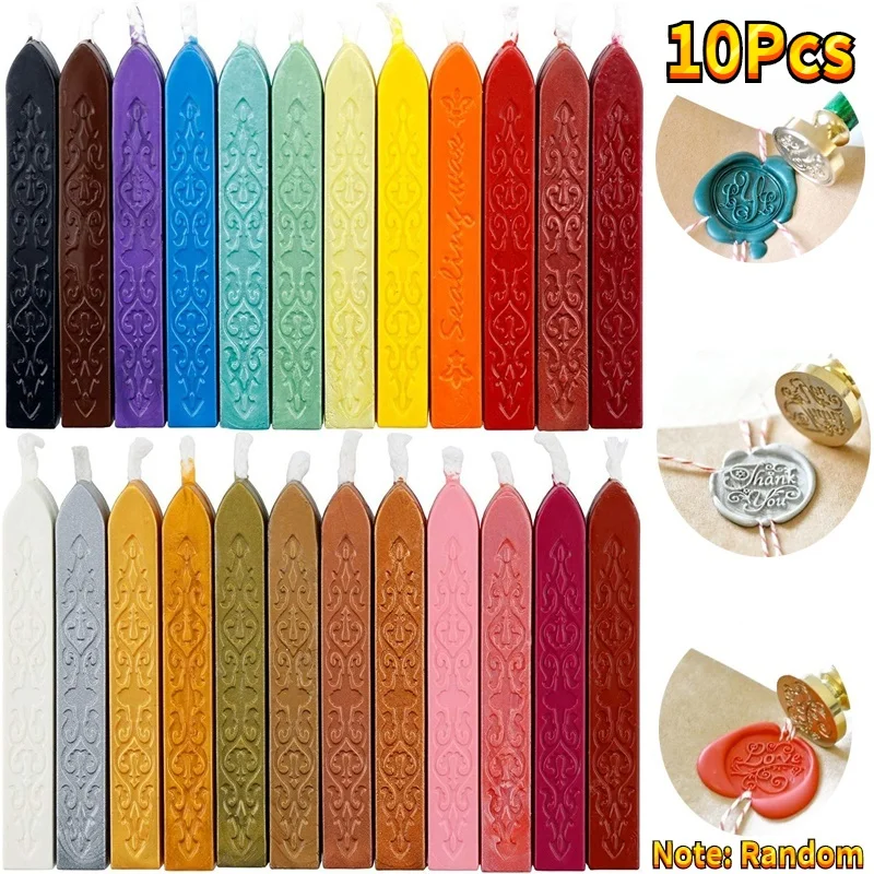 Beeswax Wrap Reusable - 10Pcs Siegellack Sticks Bunte Antike Streifen