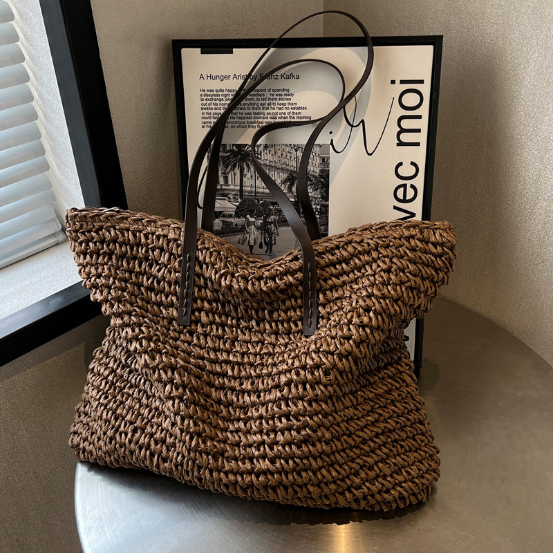 Stroh gewebte Einkaufstaschen  – Linen Bag Bulk Bewertung und Preis