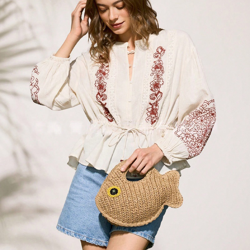 Raffia-Stroh Gewebte Tasche, F – Linen Bag Bulk Bewertung und Preis