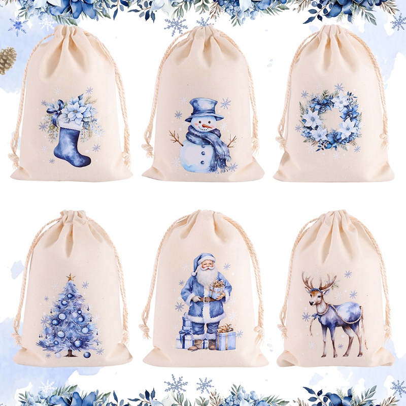 6 Stück Weihnachtliche Leinen- – Linen Bag Bulk Bewertung und Preis